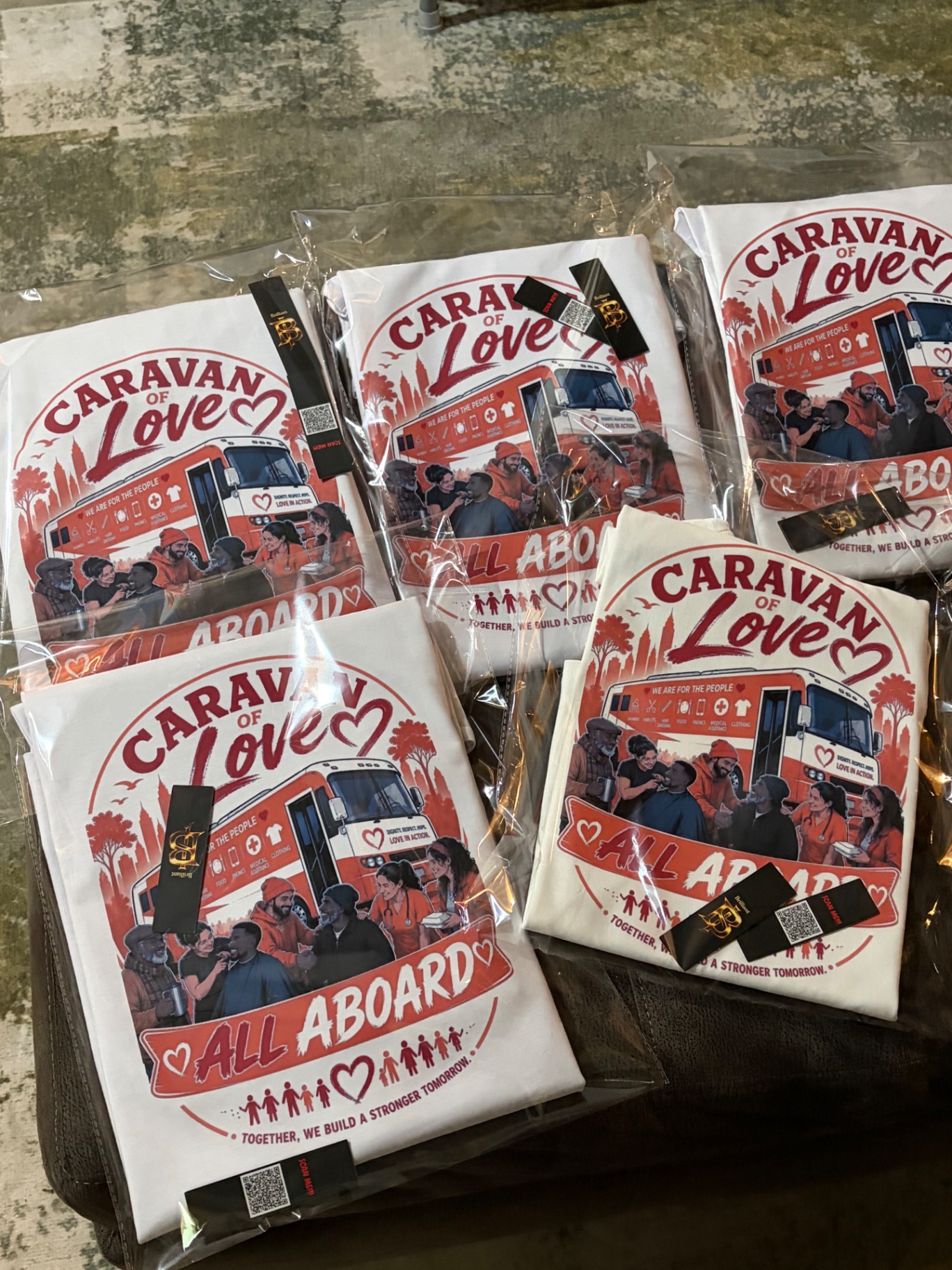 Caravan of Love — custom DTF tee pressed in-house by Brilliant Displays