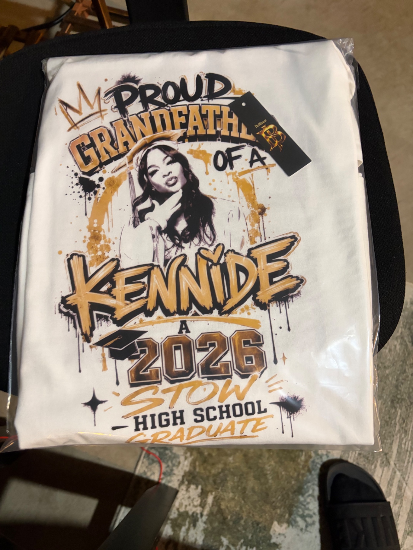 Kennide — custom DTF tee pressed in-house by Brilliant Displays