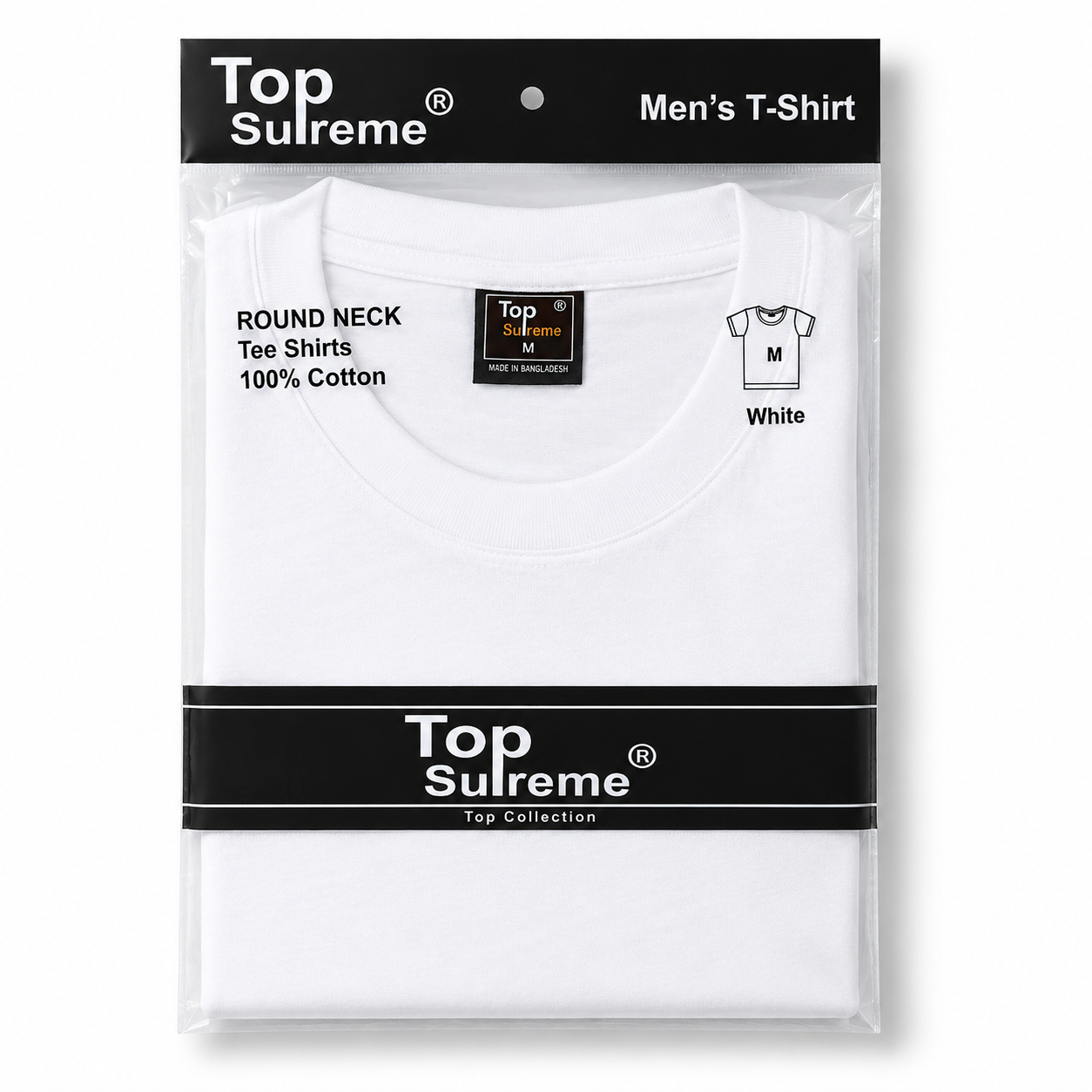 Premium white blank cotton tee
